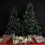 Green Christmas Tree with Cherry & Pine